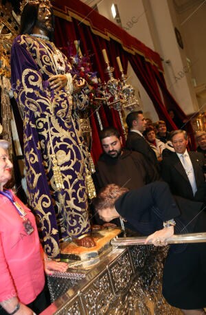 S.M. la Reina Sofía, durante la visita a la Basílica de Nuestro Padre Jesús de...