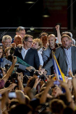 Elecciones autonómicas catalanas. Noche electoral en Junts pel Sí