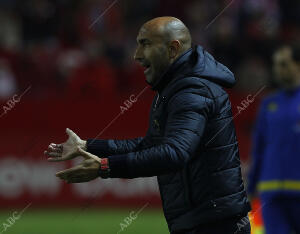 Partido disputado entre el Sevilla FC y el Sporting, jornada número 15,...