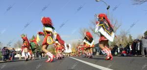 Celebración del carnaval boliviano de Oruro en el barrio de Usera