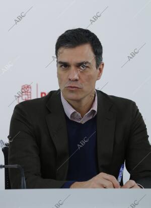 Reunión de la ejecutiva federal del PSOE en la sede de Ferraz, presidida por...