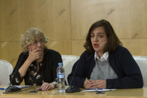 Rueda de prensa de Manuela Carmena, Marta Higueras y Celia Mayer, sobre la...