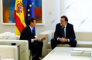 Mariano Rajoy reciben en la Moncloa a Albert Rivera líder de Ciudadanos