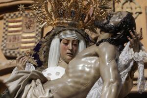 Procesión de la Hermandad de las Angustias de la iglesia de San Agustín
