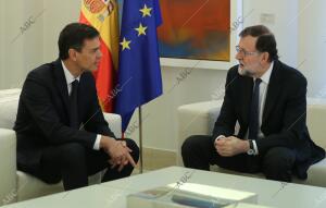 Reunión en el palacio de la Moncloa entre el presidente del Gobierno Mariano...