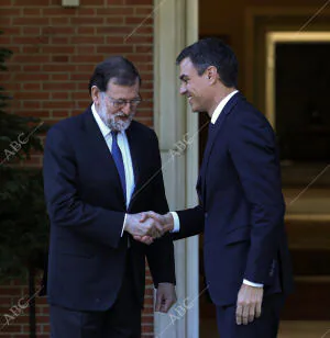 Reunión en el palacio de la Moncloa entre el presidente del Gobierno Mariano...