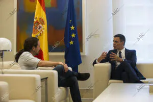 Reunión en La Moncloa entre el presidente del Gobierno Pedro Sánchez y el...