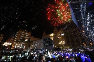 Celebración de fin de año en la plaza de Las Tendillas