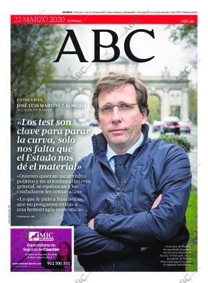 ABC MADRID 22-03-2020