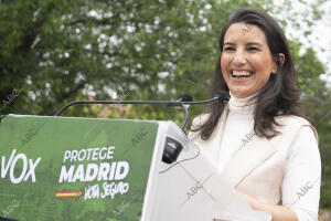 Acto de campaña del 4 M de Vox a las elecciones a la Comunidad de Madrid, con...