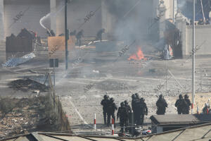 Disturbios en las protestas a las puertas de los astilleros de Navantia