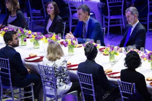 El Rey Felipe VI preside la cena oficial de inauguración del Mobile World...