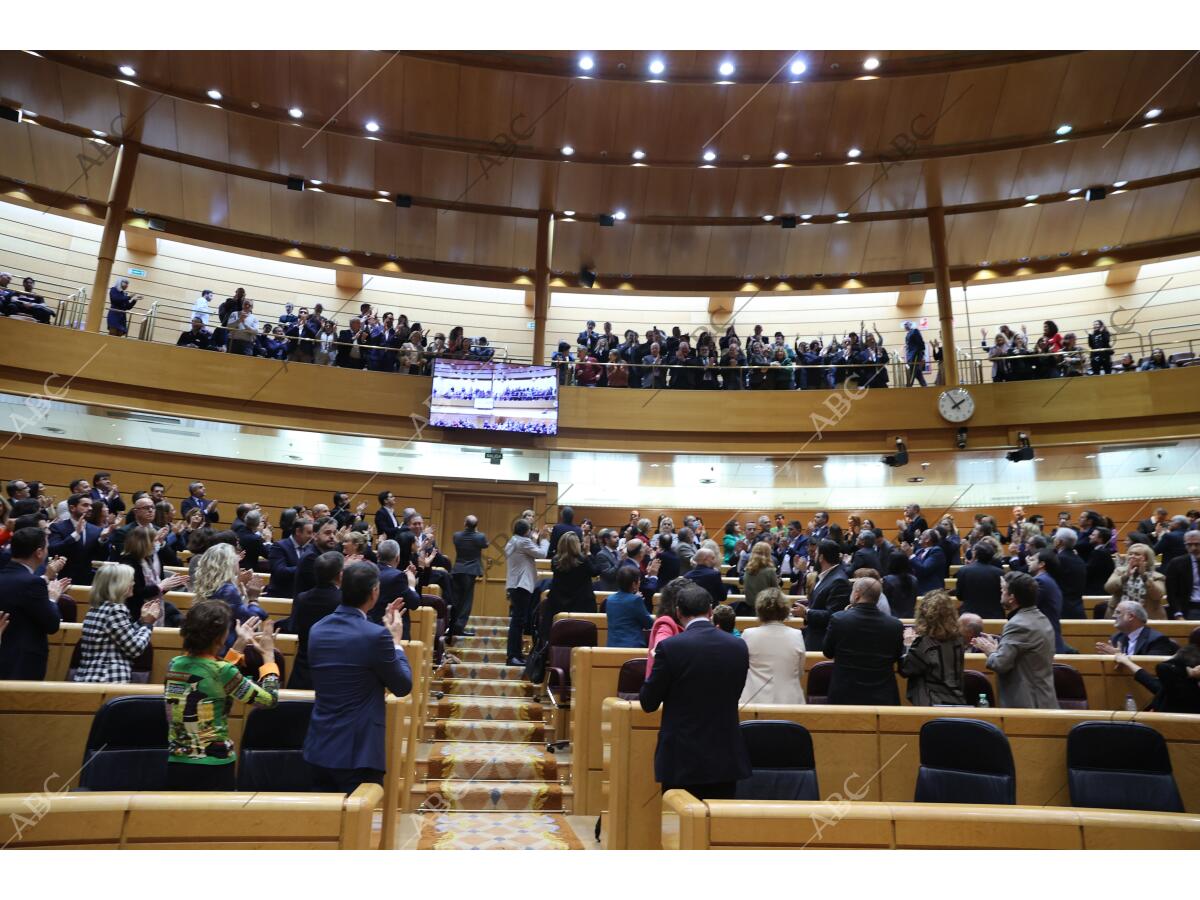Pleno del Congreso de los Diputados celebrado en el Senado con el ...