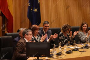 Reunión del Grupo Parlamentario socialista presidido por Pedro Sánchez junto a...