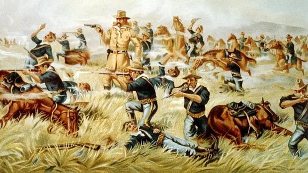 El Séptimo de Caballería es recordad por batallas como la de Little Bighorn (arriba)