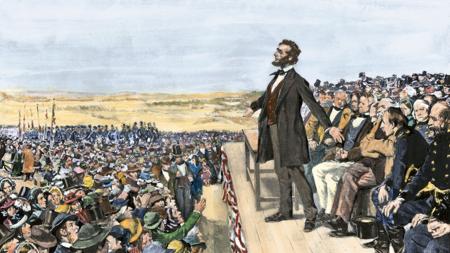 Lincoln, durante el discurso