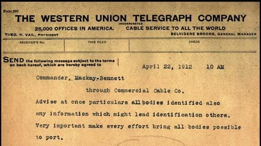 Unos telegramas perdidos del Titanic desvelan la barbarie con la que fueron tratados los pasajeros más pobres de la tragedia