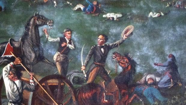 Sam Houston en la batalla de San Jacinto
