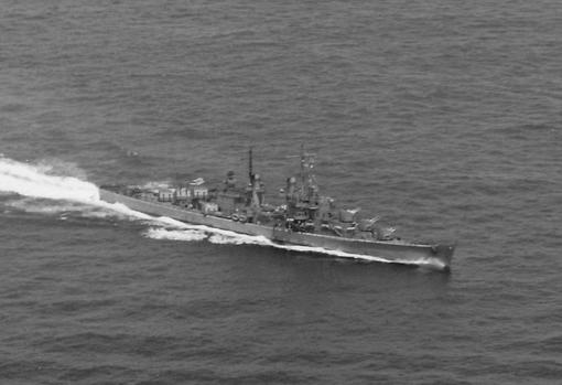USS Juneau, durante poco antes de una contienda