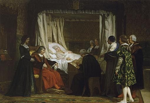 Doña Isabel la Católica dictando su testamento, por Eduardo Rosales,