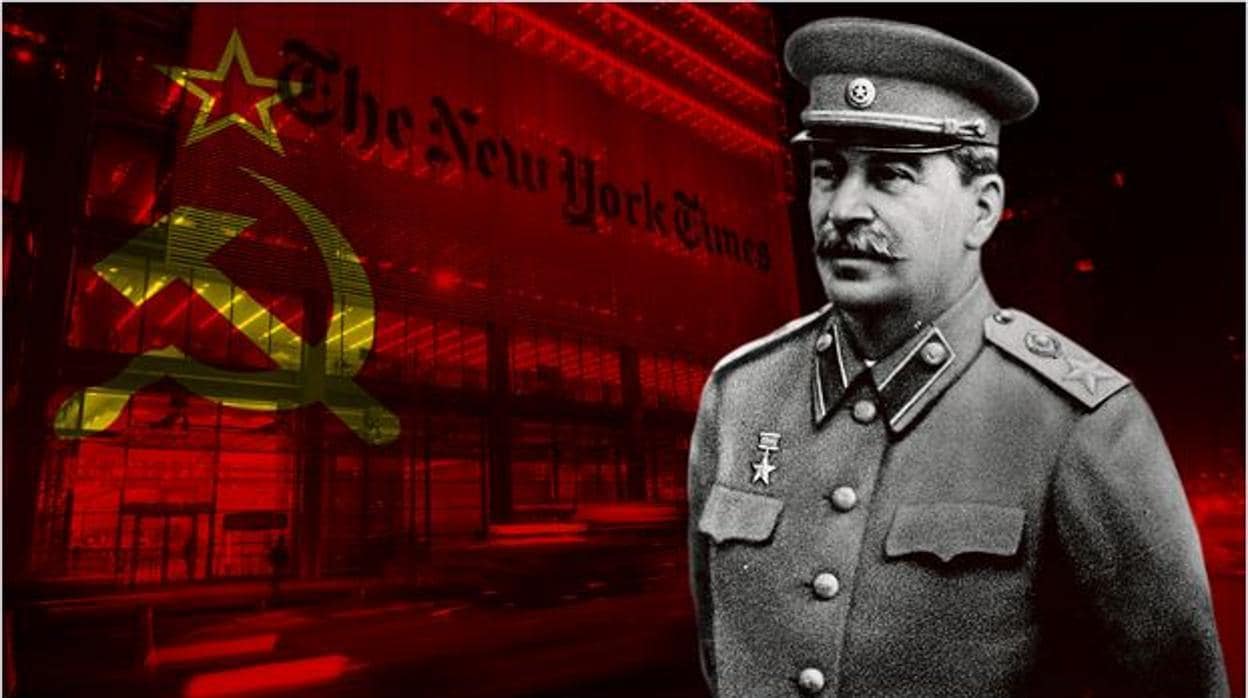 Stalin, sobre una imagen tratada de la sede del «New York Times»
