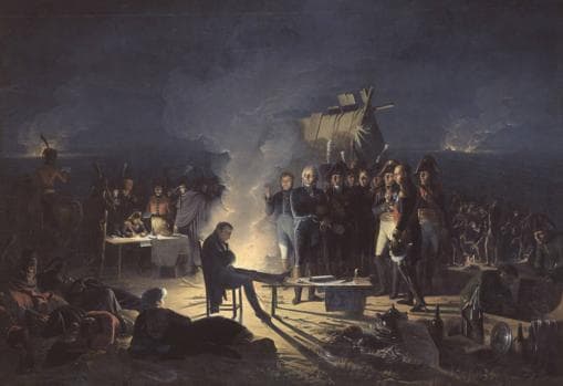 «Vivaque de Napoleón en el campo de batalla de Wagram. Noche del 5 al 6 de julio de 1809»