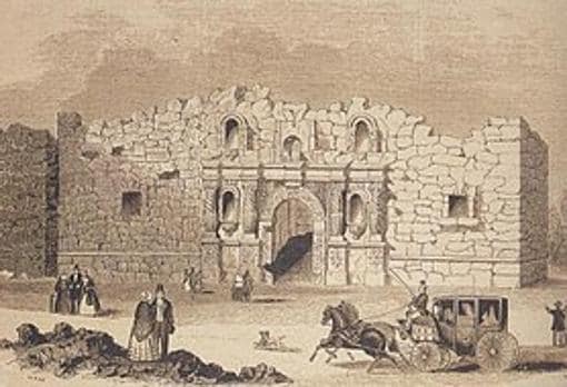 Representación de El Álamo en 1854