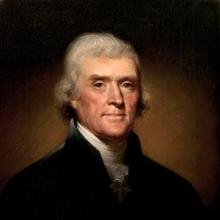 Thomas Jefferson por Rembrandt Peale en 1800.