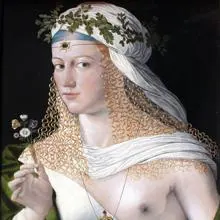 Retrato de una mujer, de Bartolomeo Veneto. Tradicionalmente asumido a Lucrecia Borgia