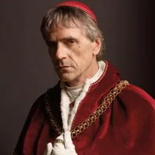 Jeremy Irons representando al Papa Alejandro VI en la serie americana «The Borgias»