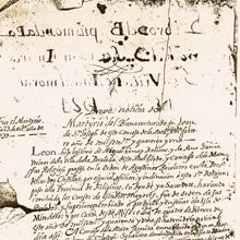 Detalle de la comunicación del martirio