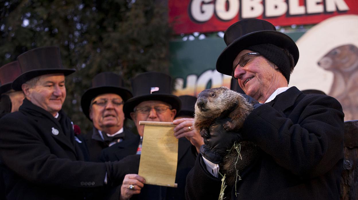 Día de la Marmota desde la Perilla del Gobbler en Punxsutawney, Pensilvania