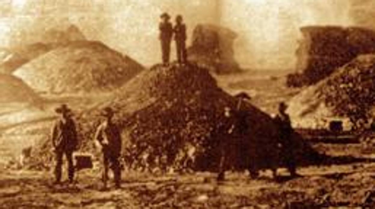 Imagen de Rio Tinto en 1888, durante la protesta ecologista contra la gran compañía inglesa