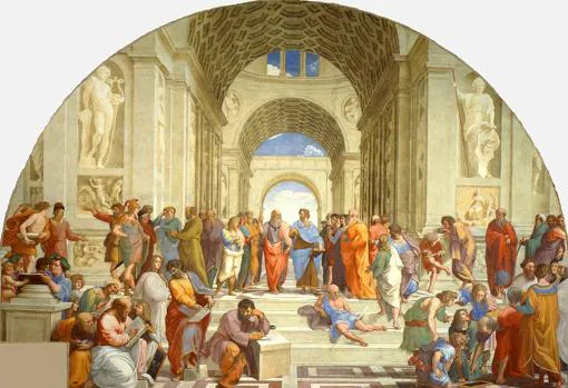 La escuela de Atenas, fresco de Rafael (1509-1510