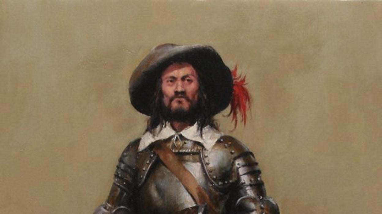 Lámina de Augusto Ferrer-Dalmau de un sargento veterano sin la alabarda.