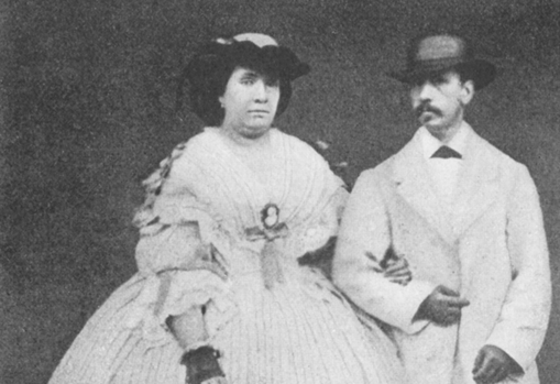 Isabel II y su marido, Francisco de Asís de Borbón.