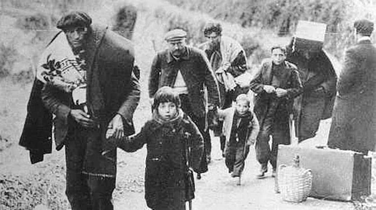 Niños exiliados al final de la Guerra Civil.