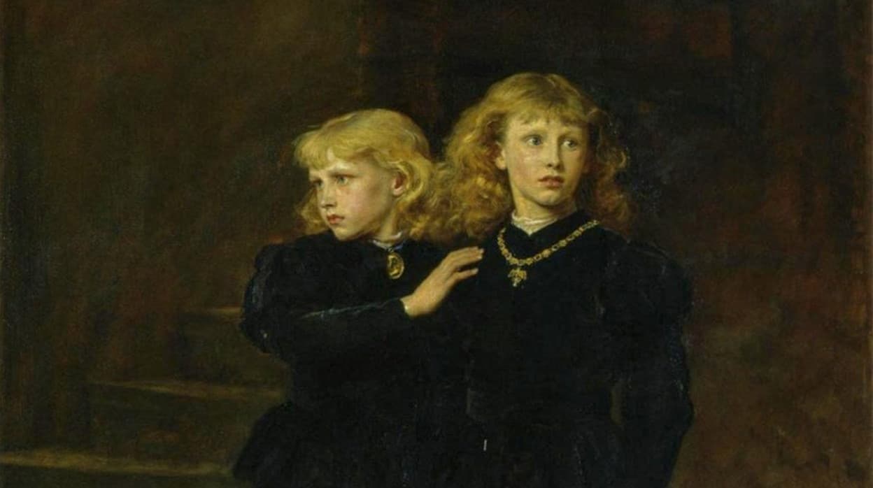 Eduardo V (derecha) y su hermano Ricardo (izquierda), los Príncipes de la Torre, por John Everett Millais.