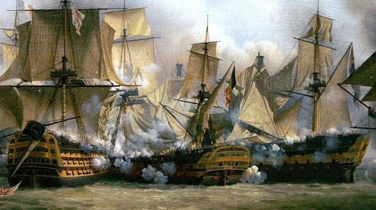 Representación de la Batalla de Trafalgar