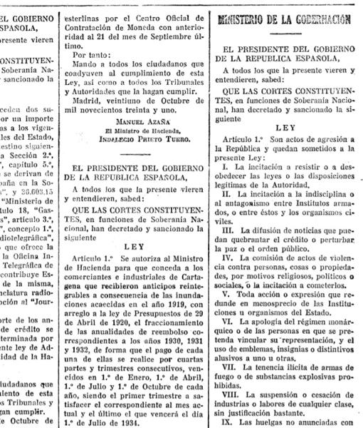 Gazeta de Madrid del 22 de octubre de 1931