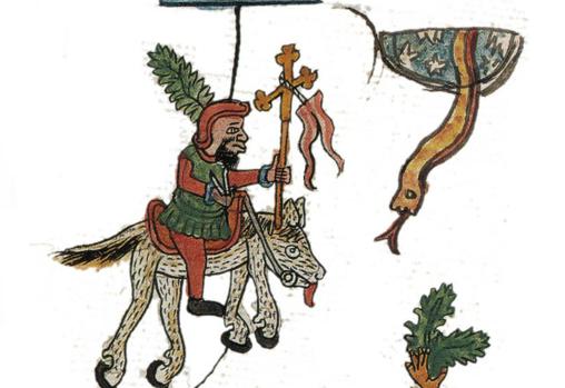 Códice que representa al conquistador Nuño Beltrán de Guzmán, fundador del reino de Nueva Galicia,.