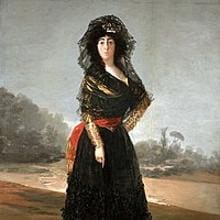 La Duquesa de Alba, óleo sobre lienzo.