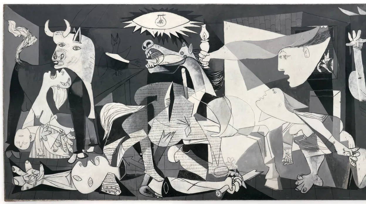 Imagen del estado en el que quedó la ciudad de Guernica arrasada tras el Bombardeo.