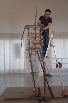 Inicio de los trabajos. En la fotografía, Salvador Amaya