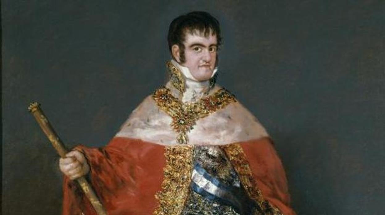 Un retrato del rey Fernando VII realizado por Goya