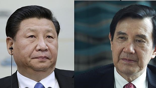 El presidente de China Xi Jinping, y el presidente taiwanés Ma Ying-jeou