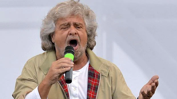 Beppe Grillo durante un acto en 2014 en Roma