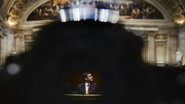El primer ministro portugués, durante su comparecencia parlamentaria