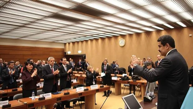 Maduro y su mujer llegan a la sede de la ONU en Ginebra