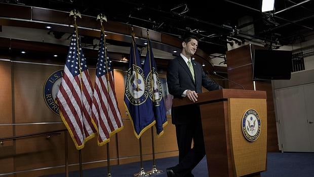 El presidente de la Cámara baja, Paul Ryan, habla del voto en el Congreso